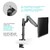 ONKRON G70 BLACK Кронштейн для монитора 13-32" макс. 100*100,  струбцина,  наклон -35?+35? поворот 360?,  вылет от основание 0-534мм,  макс.перемещение по вертикали 0-600мм,  кабель-канал,  пружина,  нагрузка 1-8кг
