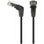 Патч-корд Vention прямой UTP cat.6a,  RJ45 угол 90 - 5м. Черный