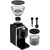 Кофемолка Kitfort КТ-787 200Вт сист.помол.:жернова вместим.:250гр черный / серебристый