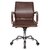 Бюрократ Ch-993-Low brown,  Кресло,  коричневая иск. кожа,  низкая спинка,  крестовина хром