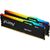 Оперативная память 16GB Kingston DDR5 5200 DIMM FURY Beast Black RGB  KF552C40BBAK2-16 kit 2*8, Non-ECC,   CL40,  1.25V,  288-pin RTL