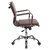 Бюрократ Ch-993-Low brown,  Кресло,  коричневая иск. кожа,  низкая спинка,  крестовина хром