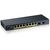 PoE+ Zyxel GS1100-10HP,  8xGE PoE+,  2xSFP,  настольный,  бесшумный,  бюджет PoE 130 Вт,  Kensigton lock