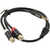 Переходник-разветвитель Vention гибкий Jack 3.5 mm M / 2RCA F - 0.3 м Чёрный