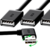 Greenconnect USB 2.0 Хаб гибкий 0.35m для 3-х устройств одновременно,  двусторонний угловой AM  /  3 х AF,  черный,  GCR-51545