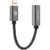 Кабель-переходник DP --> HDMI-F 0.2m ,  серый металлик,  оплетка,  4K@60Hz,  Telecom  (TA560)