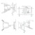 ONKRON M6L WHITE 40-70" макс 400x600  наклон -5° / +8°,  поворот ±140° Макс нагрузка 45, 5кг,  от стены 54-500мм,  белый