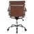 Бюрократ Ch-993-Low brown,  Кресло,  коричневая иск. кожа,  низкая спинка,  крестовина хром