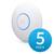 Точка доступа Ubiquiti  UAP-AC-PRO-5 UniFi AP AC Pro 802.11ac 1750Mbps 2.4 и 5GHz 30dBM 2x1000Mbps LAN Weatherproof  (indoor / outdoor) 196.7x35 mm компл