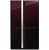 Холодильник Sharp /  183x89.2x77.1 см,  объем камер 394+211,  No Frost,  морозильная камера снизу, темно-бордовый