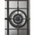 Korting Crystal,  45x51 см,  газовая,  нержавеющая сталь,  независимая,  электроподжиг,  газ-контроль,  чугунные решетки,  в комплекте - подставка WOK и адаптер для кофейника,  цвет-нержавеющая сталь