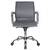 Бюрократ CH-993-Low / grey Кресло  (серая иск.кожа,  низкая спинка,   крестовина хром)