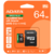Флеш карта microSD A-DATA 64GB microSDXC Class 10 UHS-I U3 V30 A2 160 / 140 MB / s  (SD адаптер)