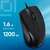 Oklick 185M черный оптическая  (800dpi) USB