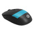 Мышь Оклик 310M черный / синий оптическая  (2400dpi) USB для ноутбука  (3but)