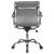 Бюрократ CH-993-Low / grey Кресло  (серая иск.кожа,  низкая спинка,   крестовина хром)