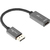 Кабель-переходник DP --> HDMI-F 0.2m ,  серый металлик,  оплетка,  4K@60Hz,  Telecom  (TA560)