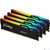 Память оперативная /  Kingston 64GB 5200MT / s DDR5 CL40 DIMM  (Kit of 4) FURY Beast RGB XMP