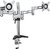 Кронштейн для мониторов Cactus CS-VM-D08-AL серебристый 13"-27" макс.8кг настольный поворот и наклон