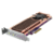 QNAP QM2-2P-344A 2 x M.2 22110 or 2280 PCIe  (Gen3 x 4) NVMe SSD slots,  Low-profile flat and Full-height are bundled