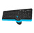Клавиатура + мышь A4 Fstyler FG1010 клав:черный / синий мышь:черный / синий USB беспроводная