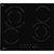 Встраиваемая варочная панель /  электрическая,  60 см,  4 конфорки,  черный цвет
