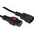 LAN-PP13L / 14-0.5-BK Шнур питания с блокировкой C13-C14,  3х0.75,  220В,  10А,  черный,  0.5 метра