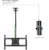 Kromax COBRA-4 серый 15"-75" Кронштейн для телевизора макс. 65кг потолочный поворот