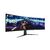 ASUS 49" ROG Strix XG49VQ VA LED изогнутый 3840x1080,  4ms,  450cd / m2,  178° / 178°,  3000:1,  HDMI*2,  DP,  USB-Hub,  144Hz,  HDR,  колонки,  FreeSync,  Tilt,  Swivel,  HAS,  VESA,  Black