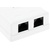 Настенная информационная розетка RJ45 8P8C,  кат.5Е UTP,  2-порта,  белая