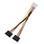 Кабель GoPower MOLEX  (f)-2SATA  (m) 0.2м PVC RoHS  (1 / 500)