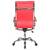 Бюрократ Ch-993 red,  Кресло,  иск. кожа,  высокая спинка,  крестовина хром,  красный