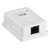 Настенная информационная розетка RJ45 8P8C,  кат.5Е,  UTP,  1-порт,  белая