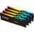 Память оперативная /  Kingston 64GB 5200MT / s DDR5 CL40 DIMM  (Kit of 4) FURY Beast RGB XMP