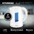 Чайник электрический Hyundai HYK-P2407 1.7л. 2200Вт белый / голубой  (корпус: пластик)