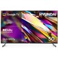 Телевизор LED Hyundai 50" H-LED50BU7011 Google TV Frameless черный 4K Ultra HD 60Hz DVB-T DVB-T2 DVB-C DVB-S DVB-S2 USB WiFi Smart TV