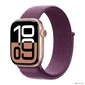 Apple Watch Series 10 42mm Rose Gold Aluminium Case with Plum Sport Loop  (MWWK3ZP / A)