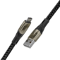 GCR Кабель 1.2m MicroUSB series MERCEDES,  BLACK NYLON,  быстрая зарядка,  GCR-51948