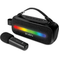 SVEN PS-255,  черный  (12 Вт,  Bluetooth,  FM,  USB,  караоке микрофон,  3600мА*ч)