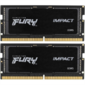 Модуль памяти SO-DIMM DDR5 32Gb  (2x16Gb) PC48000 6000Mhz Kingston Fury Impact  (KF560S38IBK2-32)