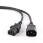Cablexpert Кабель питания сист.блок-монитор 1.8м,  C13-C14,  3х1кв.мм.,  черный,  с зазем.  (PC-189-1-1.8M)