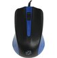 Мышь Oklick 225M черный/синий оптическая (1200dpi) USB (2but)