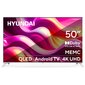 Телевизор QLED Hyundai 50" H-LED50QBU7500 Android TV Frameless черный 4K Ultra HD 60Hz DVB-T DVB-T2 DVB-C DVB-S DVB-S2 USB WiFi Smart TV