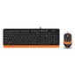 A4 Fstyler F1010 Клавиатура + мышь клав:черный / оранжевый мышь:черный / оранжевый USB