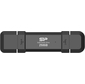 Флеш накопитель 250Gb Silicon Power DS72,  USB 3.2 / Type-C,  Черный,  read / write 1050 / 850Mb / s