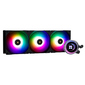 Водяное охлаждение для процессора /  Thermalright Frozen Notte 360 Black Argb V2  (360mm,  Black,  ARGB /  Fans: 3x120mm,  72.37CFM,  27.7dBA,  2000RPM /  Pump height 54mm,  28dBA,  5300RPM,  Rad thickness 27mm /  S: 1200,  1700,  1851,  2011,  2066,  115X,  AM2,  AM2+,  AM3,  AM3+,  AM4,  AM5,  FM1,  FM2,  FM2+)