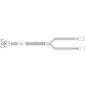 Кабель Amphenol RMC74-8690 Cable MCIO x8 74P  (прямой)  -TO-  2x HD MiniSAS 4i 36P  (SFF8643 прямой) ,  85 Ohm,  SAS 4.0  /  PCIe 4.0,  L:80cm
