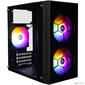 1STPLAYER FIREBASE X1 Black  /  mATX  /  3x120mm LED fans  /  X1-BK-3F1