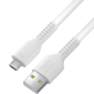 Кабель 1.0m MicroUSB,  белый,  белый ПВХ