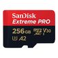 Карта памяти Sandisk Extreme Pro microSDXC 256GB + SD Adapter + Rescue Pro Deluxe 200MB / s